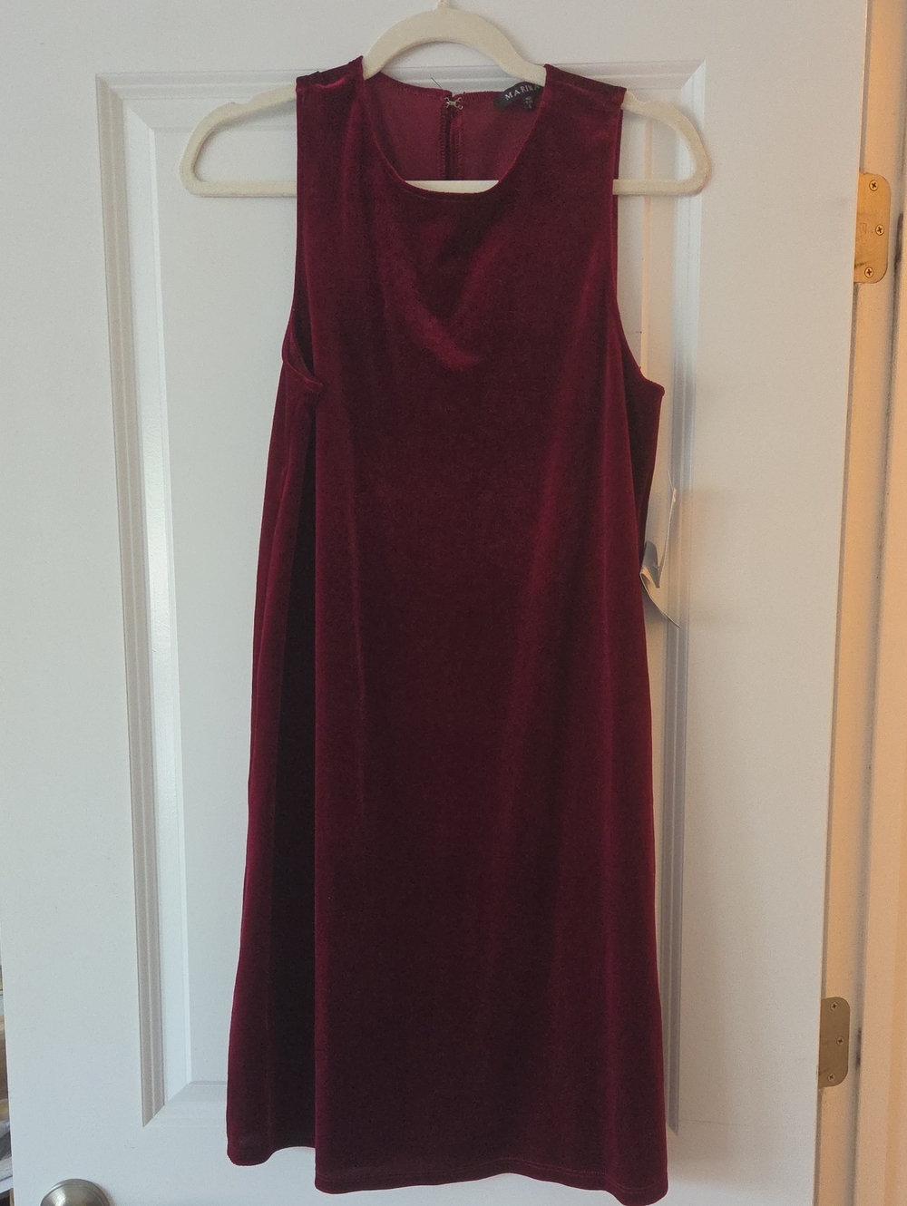 Nordstrom Sleeveless Velvet Midi Dress - Burgundy Wine